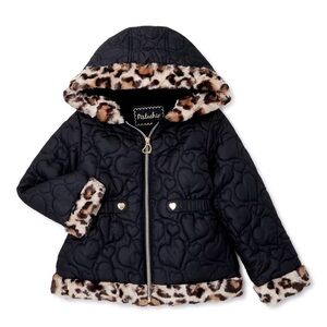 Pistachio | Girls Black Puffer Jacket